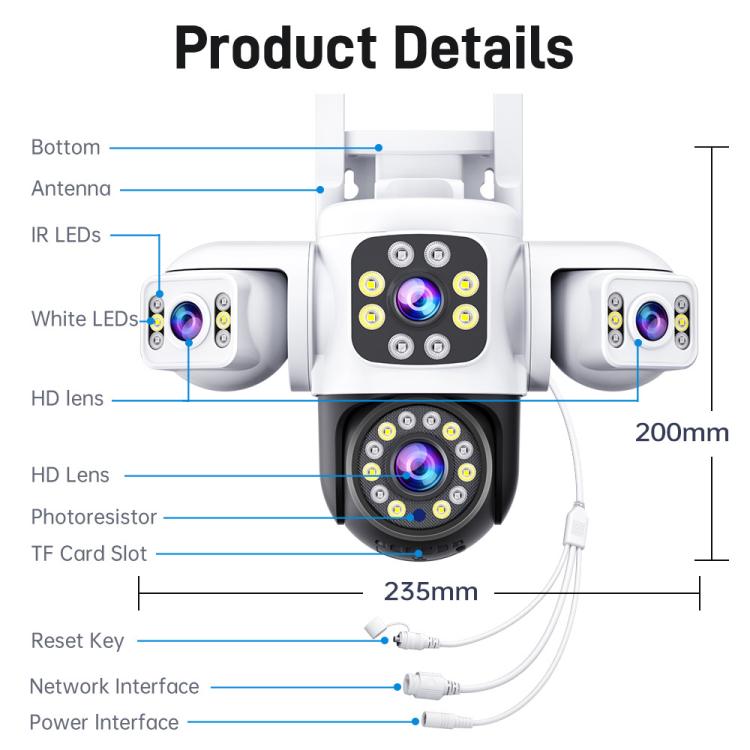 2MP HD 360 Degree Panorama 3 Lens IP66 Waterproof Wireless WiFi Camera, 15 Days Memory Card, 30 Days Memory Card 2MP HD 360 Degree Panorama 3 Lens IP66 Waterproof Wireless WiFi Camera, 15 Days Memory Card, 30 Days Memory Card